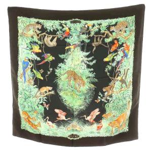 HERMES カレ90 EQUATEUR 赤道直下 スカーフ シルク ライトグリーン