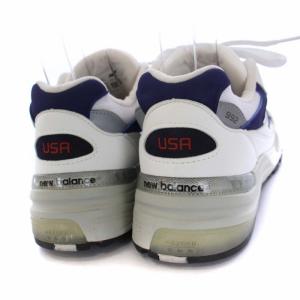 New Balance M992EC WHITE NAVY ローカットスニーカー US9 ホワイト ネイビー