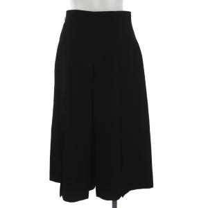 EPOCA ワイドパンツ タック サイドジップ ウール 40 L 黒 ブラック タグ付き