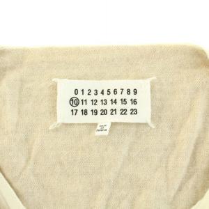 Maison Margiela マルタンマルジェラ ニット セーター クルーネック 長袖 ハイゲージ ウール M ベージュ 白 ホワイト