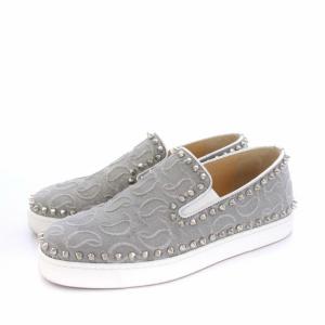 PIK BOAT スリッポン スタッズ 総柄 38 グレー