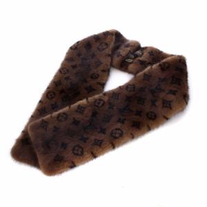 モノグラム ミンク エシャルプ ヴィゾン ファー ストール マフラー ブラウン