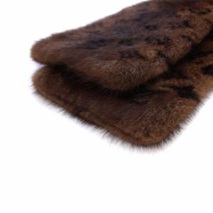 LOUIS VUITTON モノグラム ミンク エシャルプ ヴィゾン ファー ストール マフラー ブラウン