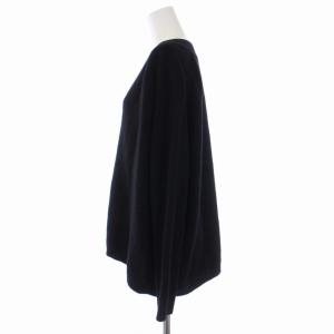 Deuxieme Classe ミドルゲージボリュームニット セーター 長袖 Vネック ウール カシミヤ F 黒 ブラック 16080500704030