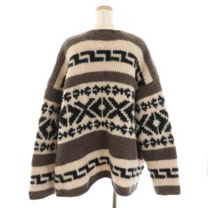 Shinzone 21AW COWICHAN CARDIGAN ニットカーディガン トッパー 長袖 総柄 ウール F