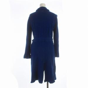 KAPITAL チェスターコート 比翼ボタン ウール 薄手 ベルト付き XS 青 ブルー K1509LJ71