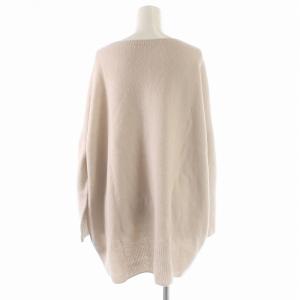 IENA 20AW クルーワイドプルオーバー ニット セーター 長袖 スリット ウール F ベージュ 20080900715030