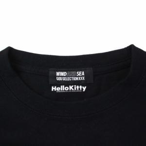 WIND AND SEA GOD SELECTION XXX HELLO KITTTY Tシャツ カットソー ロンT 長袖 プリント M 黒 ブラック