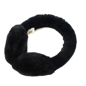 シープスキンヘッドバンドイヤマフ Sheepskin Headband Earmuff イヤーマフラー 黒 ブラック 17400