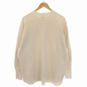 HYKE ワッフル スウェット トレーナー プルオーバー 長袖 クルーネック 2 M 白 ホワイト