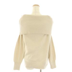 Spick&Span 23AW オフショルダーニットプルオーバー セーター 長袖 ハイゲージ ベージュ