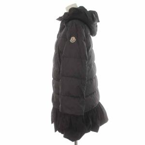 MONCLER sacai SERI ダウンコート ミドル丈 ハイネック フリル 切替 2 L ブラック
