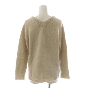 suzukitakayuki 19AW ニット セーター ボートネック プルオーバー 長袖 スリット ラム ウール ベージュ