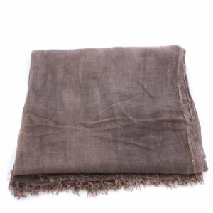 Faliero Sarti ITALIA ストール マフラー フリンジ シアー 茶 ブラウン