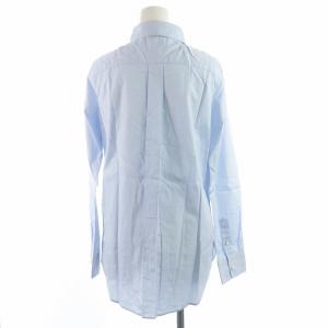 MADISONBLUE シャツ ブラウス 長袖 レギュラーカラー ロゴ 刺繍 2 M 水色 ライトブルー