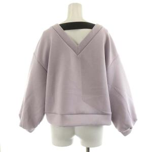 GRACE CONTINENTAL 23SS スウェット トレーナー 長袖 ロゴ 36 S ラベンダー 42114