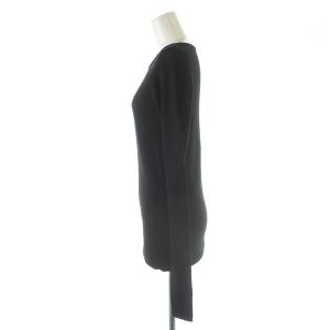 L'Appartement 19SS ボートネック Rib Knit リブニット カットソー プルオーバー 長袖 ウール F 黒 ブラック 19080560000710