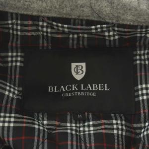 BLACK LABEL CRESTBRIDGE ピーコート Pコート ミドル丈 裏地チェック ウール M グレー