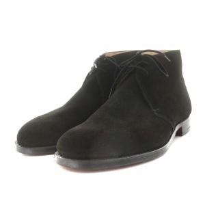 Crockett & Jones CHERTSEY LAST224 チャッカブーツ スエード 6.5 25.0cm ブラック