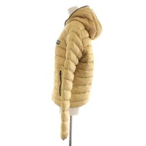 DUVETICA トリジア N TRIZIA N ダウンジャケット フード ジップアップ ロゴ 44 XL ベージュ 黒 ブラック 222-VDDJ00925K0001