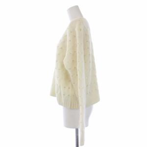 IENA 23AW アンゴラ混 メッシュケーブルプルオーバー ニット セーター 長袖 アイボリー