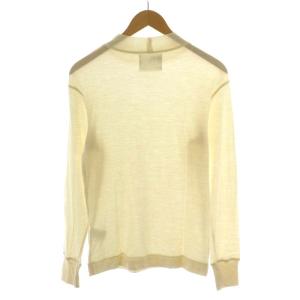 MHL. 22AW WOOL JERSEY ニット カットソー 長袖 ウール M クリーム色