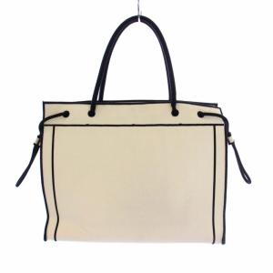 FENDI ローマ ショッパー ラージ トートバッグ キャンバス アイボリー 8BH379