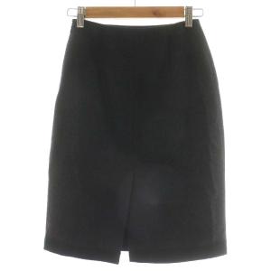 PRADA タイトスカート ひざ丈 ウール 絹混 シルク混 36 XXS グレー