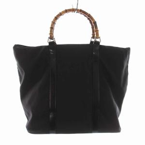 GUCCI バンブー トートバッグ ナイロン 黒 ブラック 002 2854