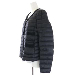 MONCLER LONGUE SAISON CROISSANT ダウンジャケット ノーカラー L ブラック
