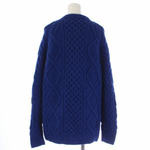 BEAUTY&YOUTH UNITED ARROWS ニットカーディガン セーター 長袖 ヘンリーネック ケーブル編み ウール M ?? ブルー タグ付き