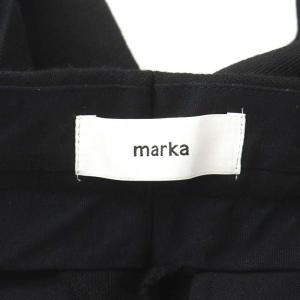 marka ウールオフィサーストレートパンツ スラックス 1 S 黒 ブラック M23C-06PT01C