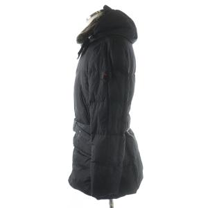 Peuterey ハリケーン HURRICANE ダウンコート ジャケット ミドル ハイネック ジップアップ フード ベルト ラビットファー