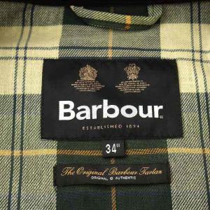 Barbour GAMEFAIR ワックスド ジャケット 裏地チェック 34 S カーキ