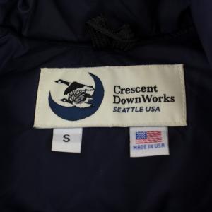 Crescent Down Works ダウンベスト ジャケット ジップアップ ナイロン S ネイビー