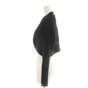 CELFORD 22SS ボレロ ニットカーディガン ショート丈 長袖 メッシュ F 黒 ブラック