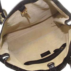 J&M DAVIDSON トートバッグ クロコ型押しレザー ダークブラウン