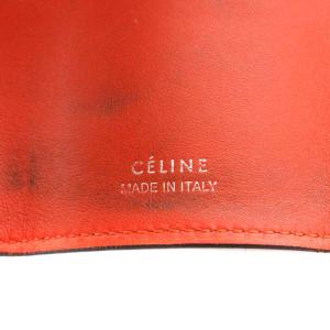 CELINE キーケース 6連 レザー ベージュ 赤 レッド