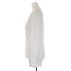 MARGARET HOWELL シャツ ブラウス プリーツ 長袖 2 M 白 ホワイト