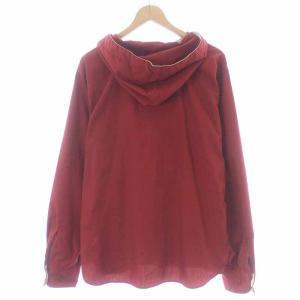 WOOLRICH プルオーバーパーカー 薄手 ハーフジップ M 赤 レッド