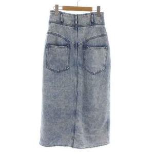 ISABEL MARANT ETOILE デニムスカート タイトスカート ロング マキシ USED加工 フロントボタン 36 S ライトブルー
