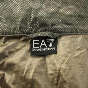 EMPORIO ARMANI ミドルコート ジップアップ スタンドカラー フード収納 M シルバー色 グレー