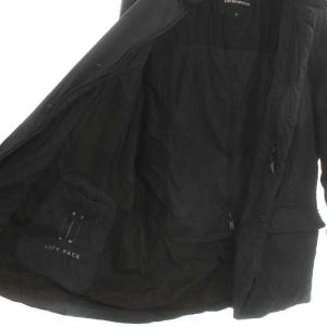 EMPORIO ARMANI 中綿ジャケット ブルゾン ジップアップ スタンドカラー 48 L 紺 ネイビー