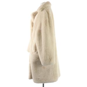 M'S GRACY 23AW フェイクファーテーラードコート ロング ダブル 00 F アイボリー