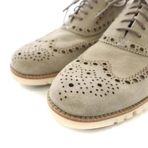 COLE HAAN ゼログランド zerogrand オックスフォードシューズ ウィングチップ スエード 7M 24.5cm グレー