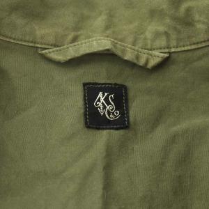 KAPTAIN SUNSHINE UTILITY OPEN COLLAR SHIRT ワークシャツ 長袖 コットン 38 M カーキ