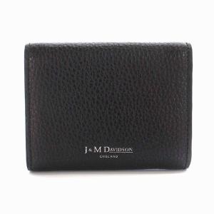 J&M DAVIDSON 三つ折り財布 スタッズ レザー 黒 ブラック