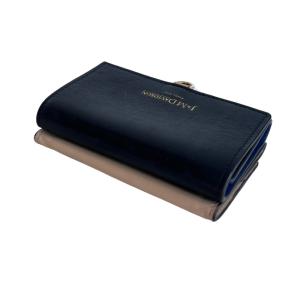 J&M DAVIDSON ロゴ 二つ折り財布  ブラック ベージュ 黒