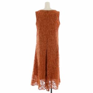 Diagram GRACE CONTINENTAL 20AW ワンピース ドレス レース フレア ひざ丈 ノースリーブ 38 M オレンジ