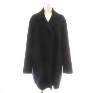 Theory NEW DIVIDE LUXE OVERLAY DF コート ミドル オーバーサイズ ウール カシミヤ混 P S 黒 ブラック